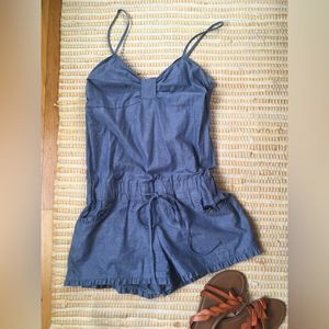 chambray cotton romper size M